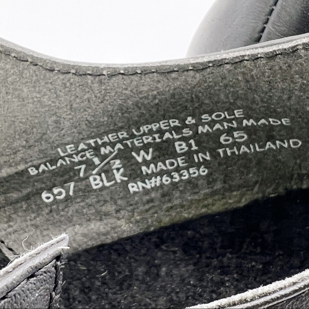 7.5W 7.5 WIDE Capezio 657 Manhattan Xtreme Black Leather Tap Dance Shoes Heels - Picture 13 of 14